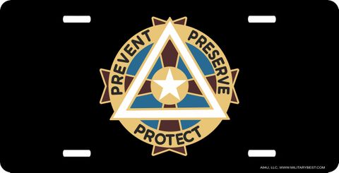 U.S. Army Fort Bliss Dental Activity Unit Crest License Plate