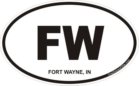 Fort Wayne Indiana Oval Decal