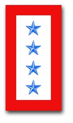 Magnetic Bumper Sticker – Blue Star Service Flag With 3 Stars – Military Service