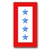 'FOUR BLUE STAR' SERVICE FLAG  VINYL TRANSFER DECAL