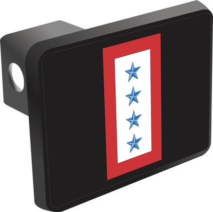 Four Blue Stars Flag Trailer Hitch Cover