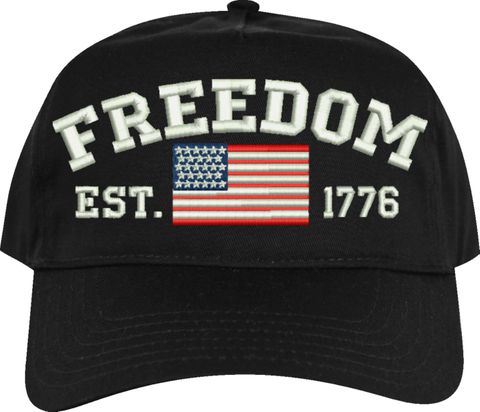 Freedom Est 1776 Embroidered Cap