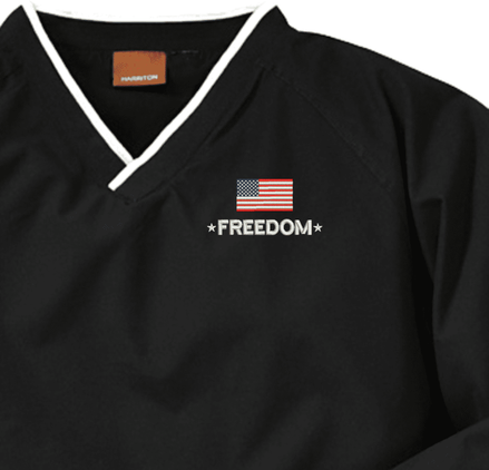 Freedom with Flag Harriton Windshirt