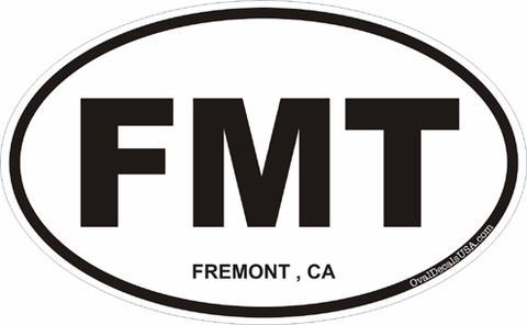 Fremont California Oval Decal