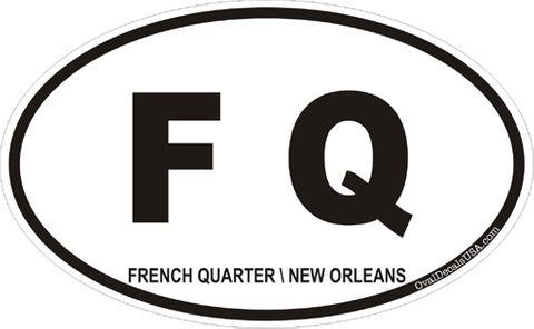 French Quarter Louisiana Oval Decal