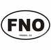 Fresno California Oval Decal