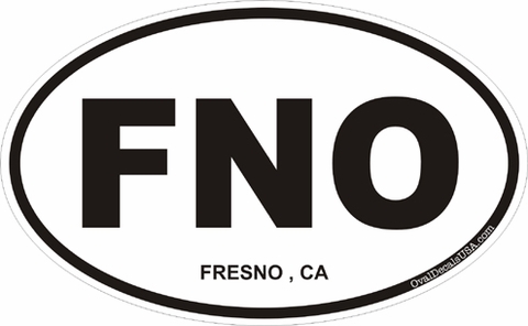 Fresno California Oval Decal