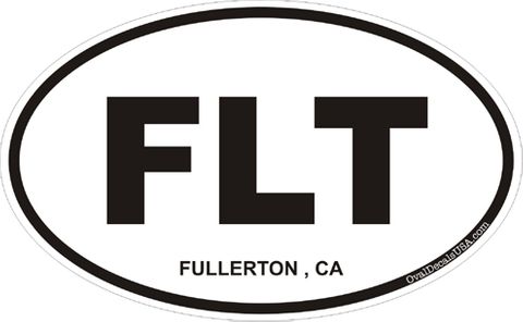 Fullerton California Oval Decal