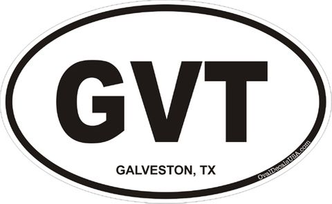 Galveston Texas Oval Decal