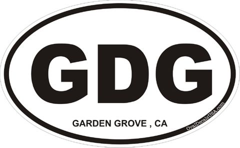 Garden Grove California Oval Decal