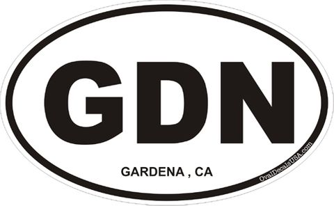 Gardena California Oval Decal