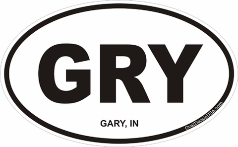 Gary Indiana Oval Decal