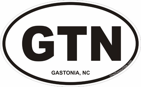 Gastonia North Carolina Oval Decal