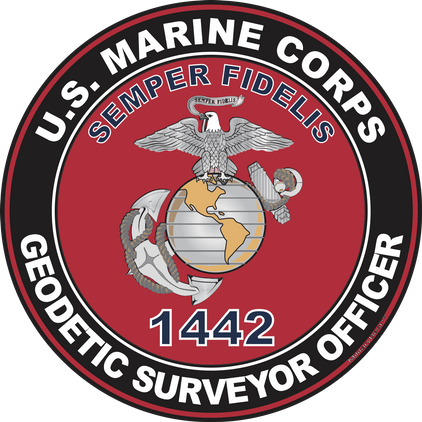 U.S.M.C. MOS 1442 Geodetic Surveyor Officer Decal
