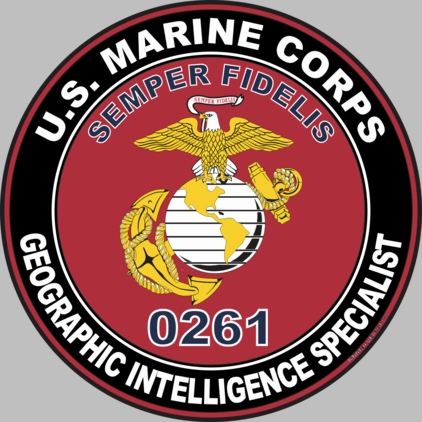 U.S.M.C. MOS 0261 Geographic Intelligence Specialist Decal
