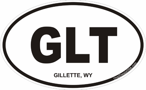 Gillette Wyoming Oval Decal