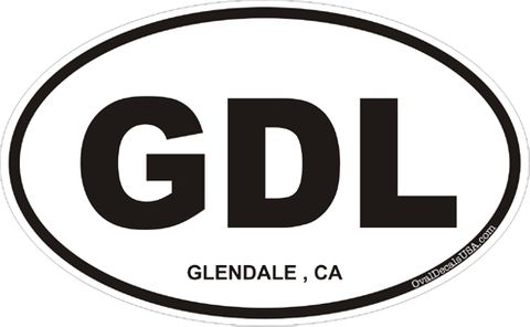 Glendale California Oval Decal