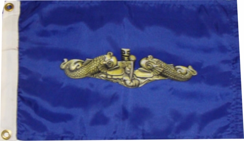Gold Dolphins Submariner Flag (12" x 18")