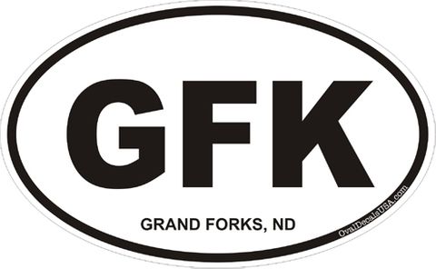 Grand Forks North Dakota Oval Decal