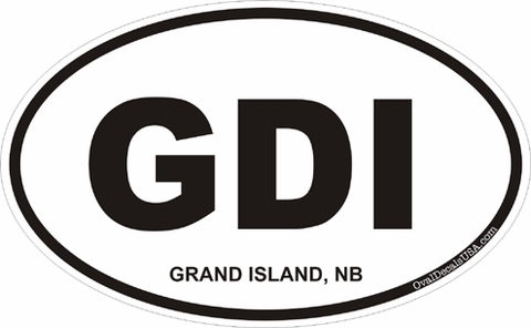 Grand Island Nebraska Oval Decal