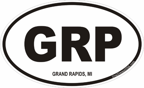 Grand Rapids Michigan Oval Decal
