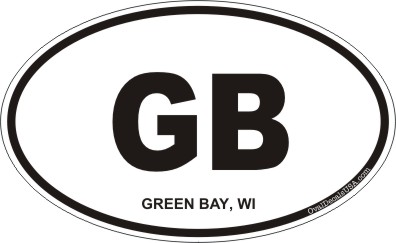 Green Bay Wisconsin Oval Decal