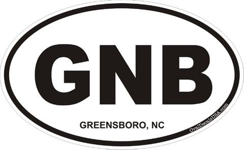 Greensboro North Carolina Oval Decal
