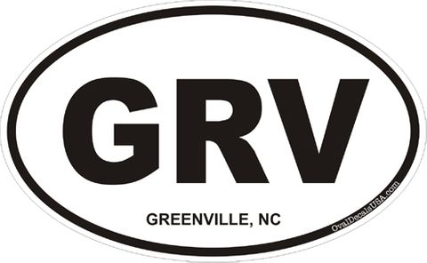 Greenville North Carolina Oval Decal