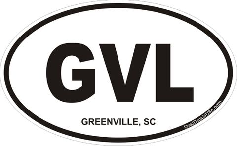 Greenville South Carolina Oval Decal