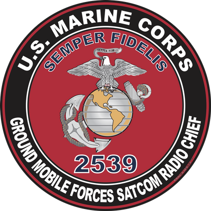 U.S.M.C. MOS 2539 Ground Mobile Forces SATCOM Radio Chief Decal