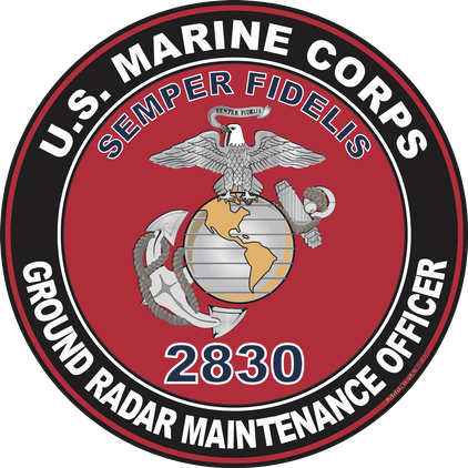 U.S.M.C. MOS 2830 Ground Radar Maintenance Officer Decal