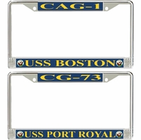 Guided Missile Cruiser License Plate Frames Thumbnail Illustration