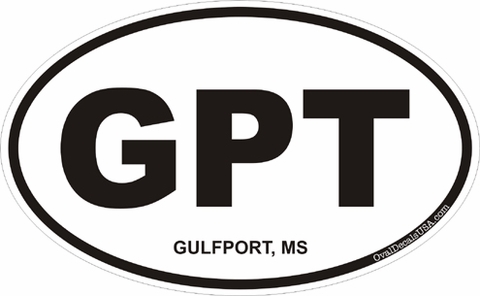 Gulfport Mississippi Oval Decal