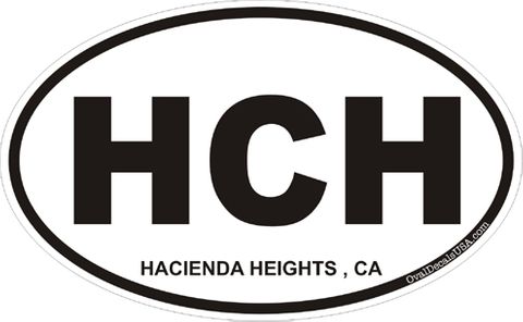 Hacienda Heights California Oval Decal