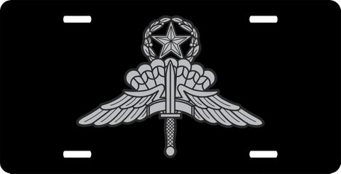 HALO Master Parachutist Jump Wings License Plate