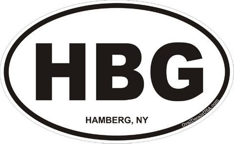 Hamberg New York Oval Decal