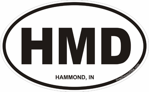 Hammond Indiana Oval Decal