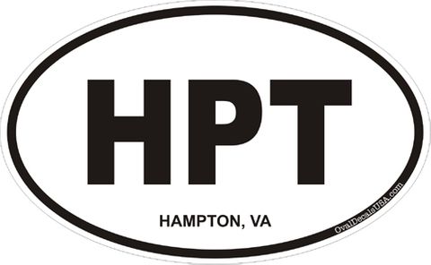 Hampton Virginia Oval Decal