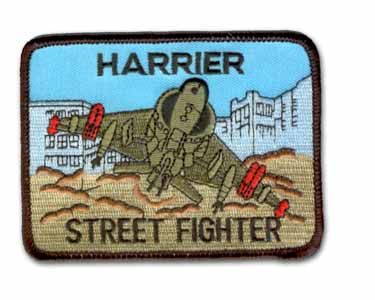 HARRIER STREET FIGHTER 3.5" MILITARY PATCH