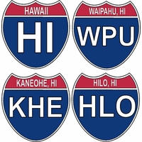 Hawaii Interstate Stickers Decals Thumbnail Illustration