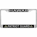 Hawaii Patriot Guard Automobile License Plate Frame