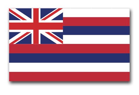 Hawaii State Flag Vinyl Transfer Decal