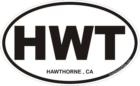 Hawthorne California Oval Decal