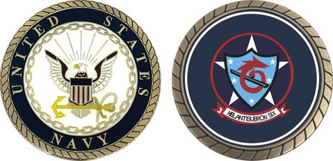 U.S. Navy Helantisubron 6 Patch Challenge Coin