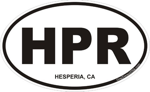 Hesperia California Oval Decal