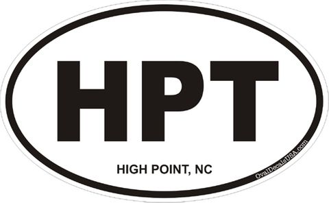 High Point North Carolina Oval Decal
