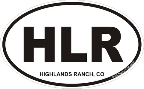 Highlands Ranch Colorado Oval Decal
