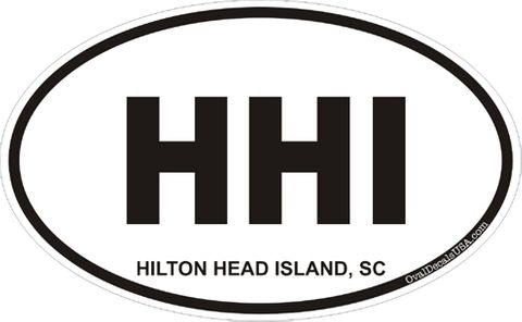 Hilton Head Island South Carolina Oval Decal