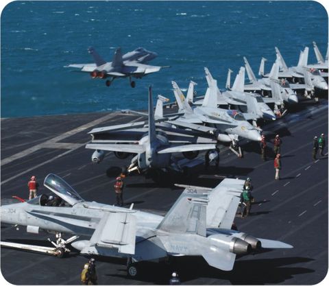 Hornet Launch From The USS Theodore Roosevelt Mouse Pad