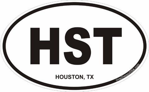Houston Texas Oval Decal